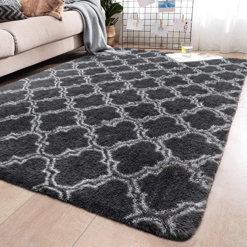Navak Carpet Großer Shag-Teppich für Schlafzimmer, superweicher, flauschiger Plüschteppich, Wohnzimmerteppich, rutschfester Bodenteppich für den Innenbereich, für Kinderzimmer und Mädchen
