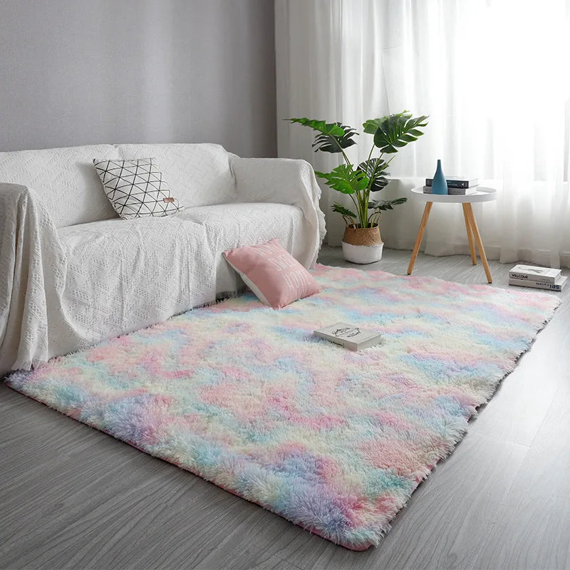 Navak Teppich Plüschteppich Wohnzimmerdekoration Kinderzimmerteppich Flauschige Matte für den Flur Rutschfeste Haarteppiche Nachttischdesigns Zimmermatte