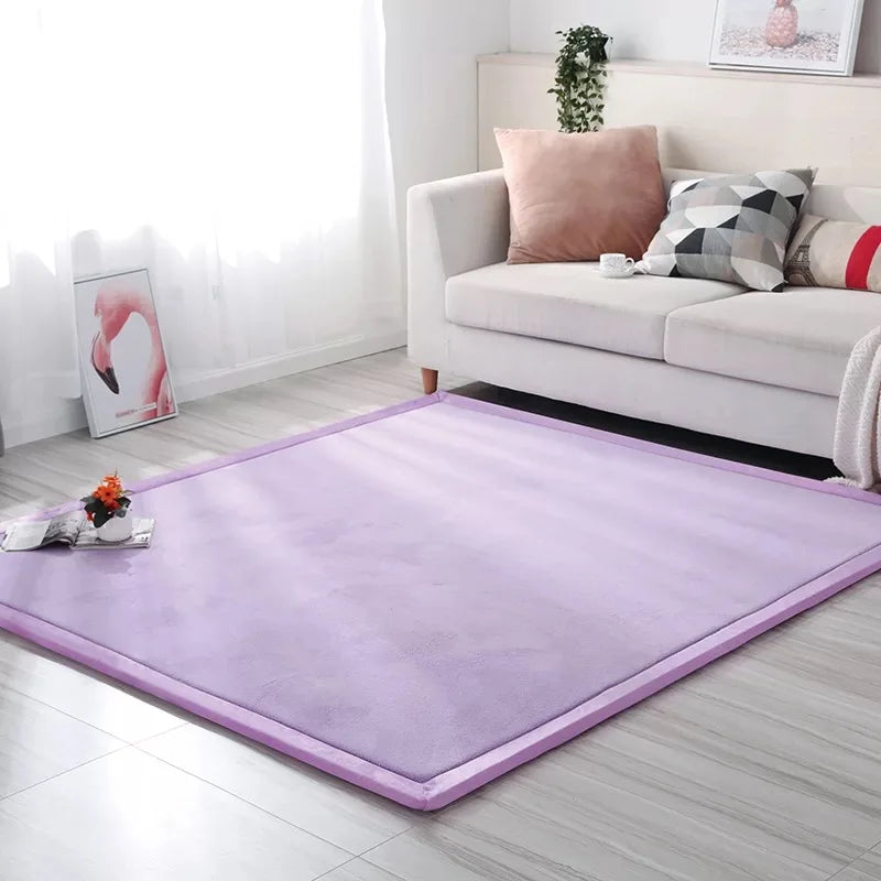 Navak Teppich, Korallensamt, gepolsterter, rutschfester Teppich, 3 cm dick, Tatami-Matten für Kinder, Erkerfenster, individuelle Matten, Schlafzimmer, Wohnzimmer, Bodenteppiche