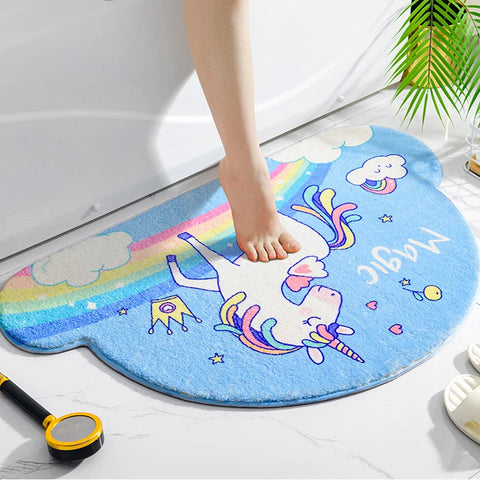 Navak Carpet Fantasy Magic Unicorn Series Soft Mats Rugs Home Entrance Carpet Bedroom Toilet Bathroom Door Absorbent Non-Slip Foot Pad