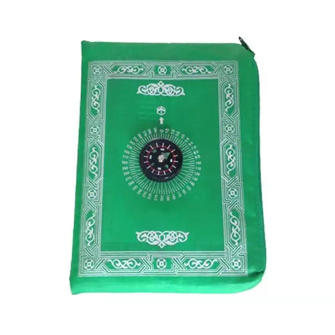 Navak Carpet Tragbare muslimische Reise-Gebetsmatte, Gebetsteppich mit Kompass und Broschüre, Musallah-Pads, Teppich für den Außenbereich, Ramadan, islamisches Geschenk