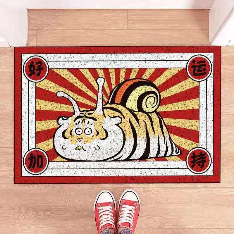 Navak Carpet Cartoon Tiger Sand Scraping Door Entrance Doormat, Non-slip Rug, Dust Removal Carpet, Wire Loop Footpad, Hallway Bath