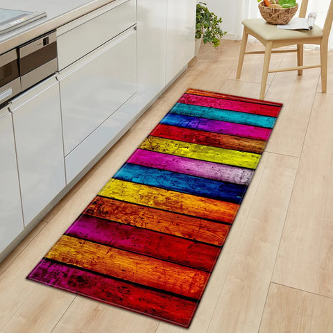 Navak Teppich Nordische Küchenmatte Schlafzimmer Eingangsbereich Fußmatte Haus Flur Bodendekoration Wohnzimmer Teppich Holzmaserung Badezimmer Anti-Rutsch-Teppich