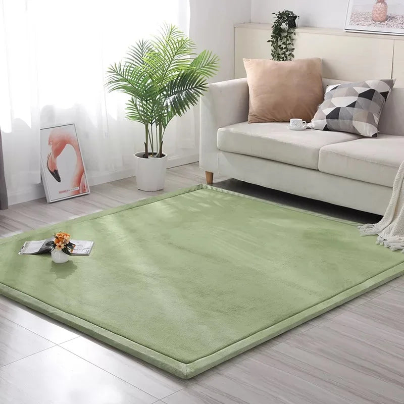 Navak Teppich, Korallensamt, gepolsterter, rutschfester Teppich, 3 cm dick, Tatami-Matten für Kinder, Erkerfenster, individuelle Matten, Schlafzimmer, Wohnzimmer, Bodenteppiche