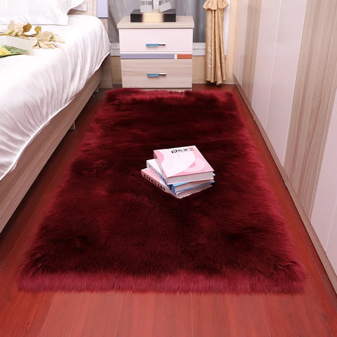 Navak Teppich Künstlicher Schaffellteppich Sofa Bodenmatte Wohnzimmer Schlafzimmer Weiß Haarige Große Teppiche Ganzes Schaffellkissen Erkerfenstermatten