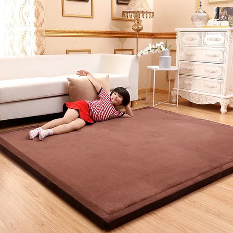 Navak Teppich, Korallensamt, gepolsterter, rutschfester Teppich, 3 cm dick, Tatami-Matten für Kinder, Erkerfenster, individuelle Matten, Schlafzimmer, Wohnzimmer, Bodenteppiche