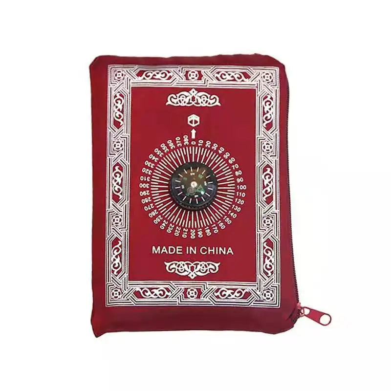 Navak Carpet Tragbare muslimische Reise-Gebetsmatte, Gebetsteppich mit Kompass und Broschüre, Musallah-Pads, Teppich für den Außenbereich, Ramadan, islamisches Geschenk