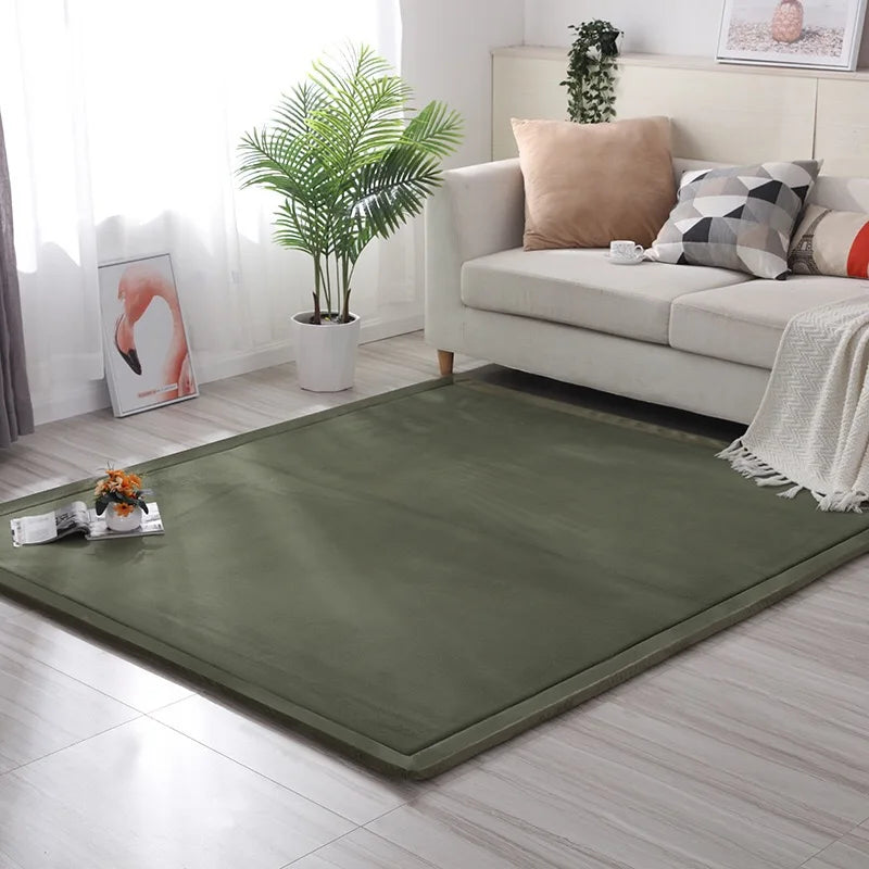 Navak Teppich, Korallensamt, gepolsterter, rutschfester Teppich, 3 cm dick, Tatami-Matten für Kinder, Erkerfenster, individuelle Matten, Schlafzimmer, Wohnzimmer, Bodenteppiche