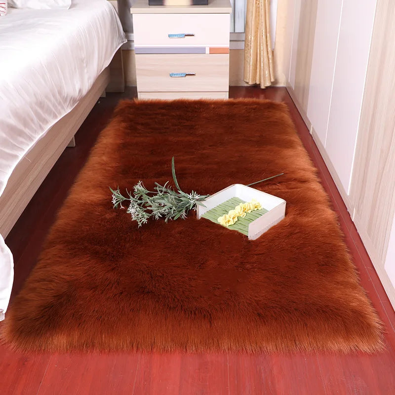Navak Teppich Künstlicher Schaffellteppich Sofa Bodenmatte Wohnzimmer Schlafzimmer Weiß Haarige Große Teppiche Ganzes Schaffellkissen Erkerfenstermatten