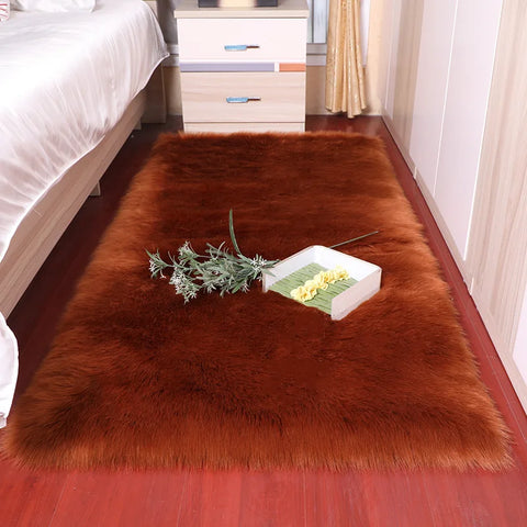 Navak Teppich Künstlicher Schaffellteppich Sofa Bodenmatte Wohnzimmer Schlafzimmer Weiß Haarige Große Teppiche Ganzes Schaffellkissen Erkerfenstermatten