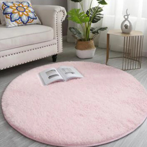 Navak Teppich, 40/60/80 cm, klein, rund, zottelig, weiche Anti-Rutsch-Matte, Wohnzimmer-/Schlafzimmer-Teppich, Heimdekoration, Winter, bunt, Batikdruck