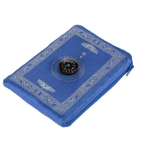 Navak Carpet Tragbare muslimische Reise-Gebetsmatte, Gebetsteppich mit Kompass und Broschüre, Musallah-Pads, Teppich für den Außenbereich, Ramadan, islamisches Geschenk
