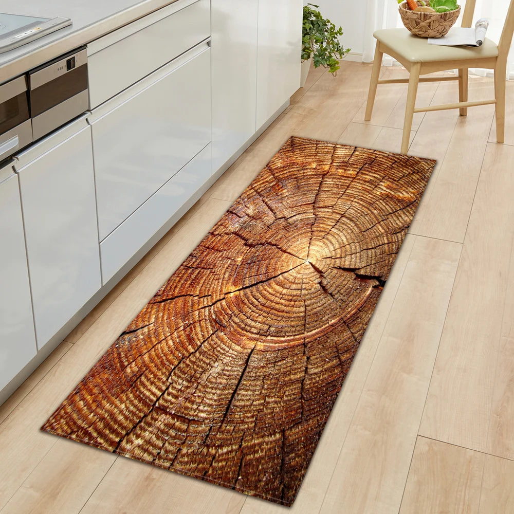 Navak Teppich Nordische Küchenmatte Schlafzimmer Eingangsbereich Fußmatte Haus Flur Bodendekoration Wohnzimmer Teppich Holzmaserung Badezimmer Anti-Rutsch-Teppich
