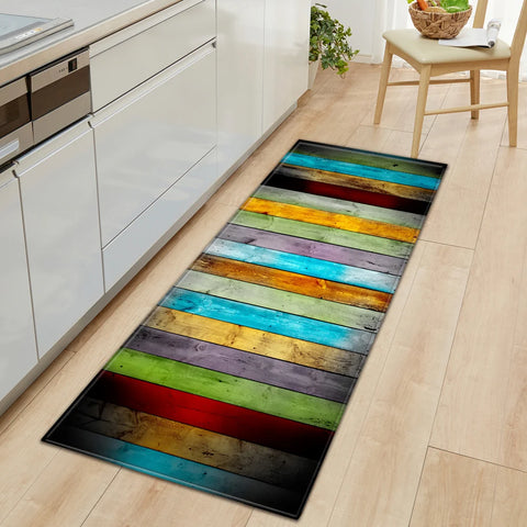Navak Teppich Nordische Küchenmatte Schlafzimmer Eingangsbereich Fußmatte Haus Flur Bodendekoration Wohnzimmer Teppich Holzmaserung Badezimmer Anti-Rutsch-Teppich