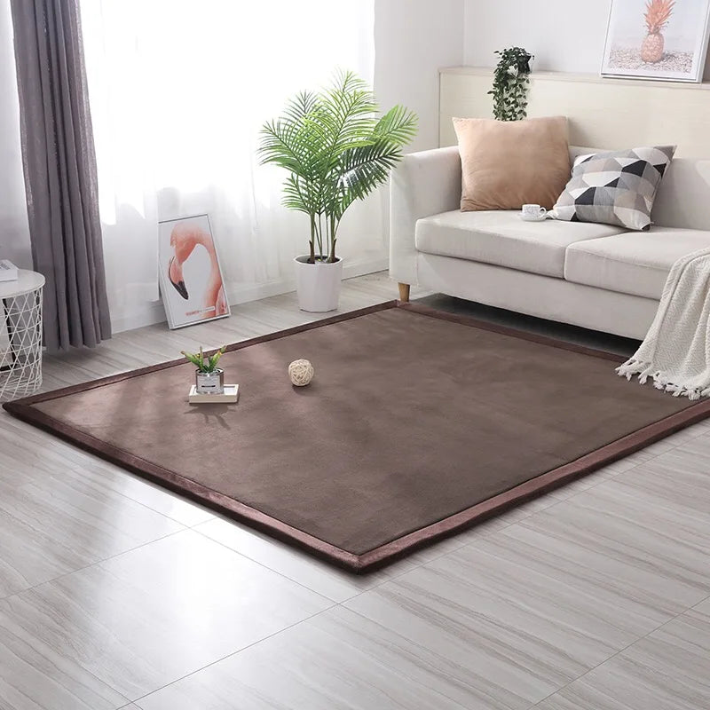 Navak Teppich, Korallensamt, gepolsterter, rutschfester Teppich, 3 cm dick, Tatami-Matten für Kinder, Erkerfenster, individuelle Matten, Schlafzimmer, Wohnzimmer, Bodenteppiche