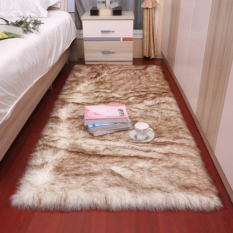 Navak Teppich Künstlicher Schaffellteppich Sofa Bodenmatte Wohnzimmer Schlafzimmer Weiß Haarige Große Teppiche Ganzes Schaffellkissen Erkerfenstermatten