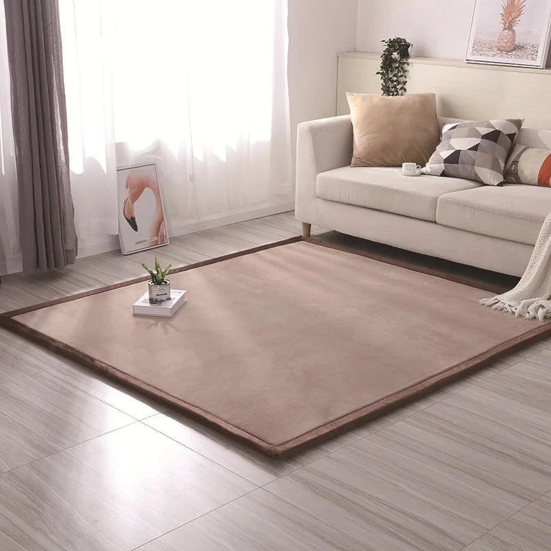 Navak Teppich, Korallensamt, gepolsterter, rutschfester Teppich, 3 cm dick, Tatami-Matten für Kinder, Erkerfenster, individuelle Matten, Schlafzimmer, Wohnzimmer, Bodenteppiche