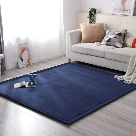 Navak Teppich, Korallensamt, gepolsterter, rutschfester Teppich, 3 cm dick, Tatami-Matten für Kinder, Erkerfenster, individuelle Matten, Schlafzimmer, Wohnzimmer, Bodenteppiche