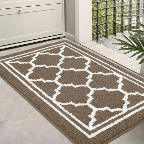 Navak Carpet Olanly Fußmatte, schmutzabweisend, für den Eingang, Fußmatte für den Außenbereich, weicher Küchenteppich, rutschfester Bodenteppich, saugfähig, Haus, Willkommens-Fußmatte