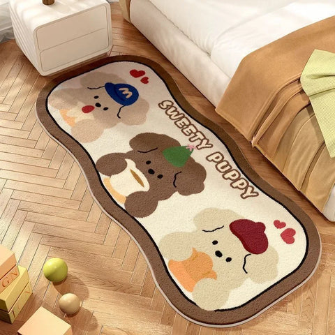 Navak Carpet Retro Carpet Cartoon Dog Shape Floor Mat Dachshund Floor Carpet Anti-slip Living Room Carpet Kitchen Floor Mat Entrance Doormat