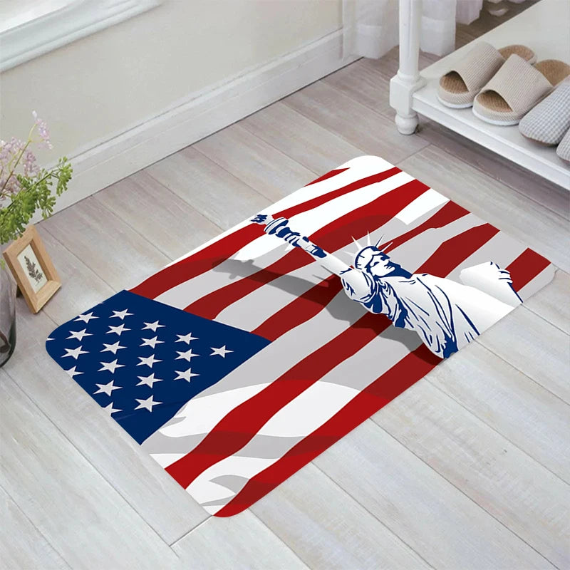 Navak Teppich Flagge der amerikanischen Bodenmatte Teppiche Zimmer Matten Teppiche Home Fußmatte Eingangstür Küche Teppich Balkon Fuß Teppich Badezimmer Badehaus