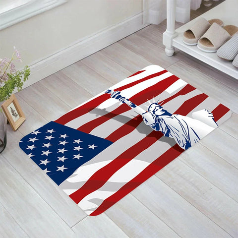 Navak Teppich Flagge der amerikanischen Bodenmatte Teppiche Zimmer Matten Teppiche Home Fußmatte Eingangstür Küche Teppich Balkon Fuß Teppich Badezimmer Badehaus