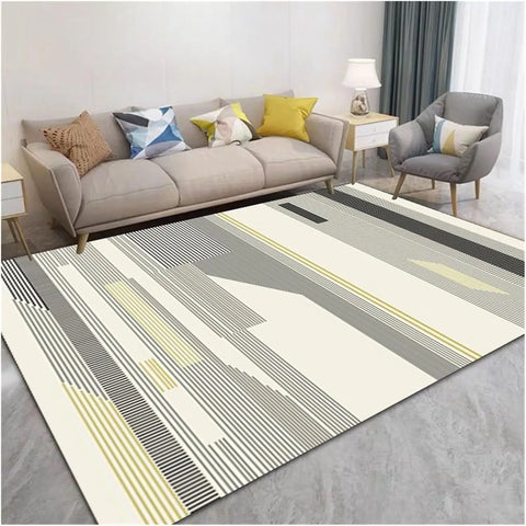 Navak Carpet Exclusive Picks Nordischer geometrischer Luxus-Schlingenflor-Teppich – waschbare Matte für Flur, Airbnb, Schlafzimmer, Büro, Heimdekoration