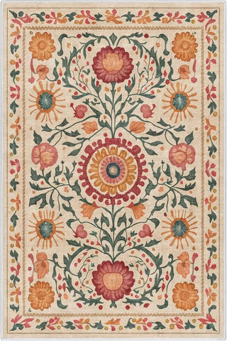 Navak Teppich, Retro-Blumendruck, Teppiche für Wohnzimmer, Couchtisch, Sofa, Dekoration, Schlafzimmer, rutschfest, waschbar, Bodenmatte für die Garderobe