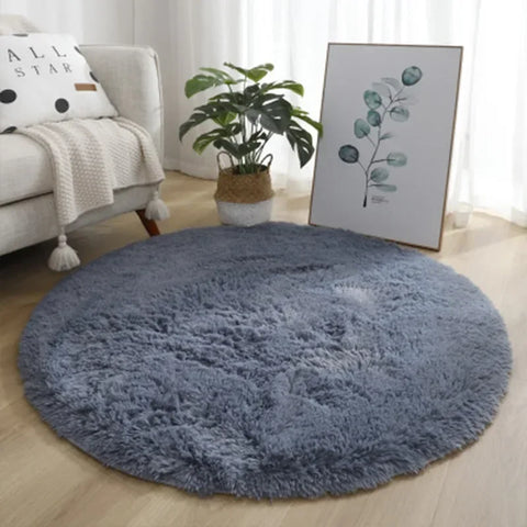 Exklusive Auswahl von Navak Carpet. Niedlicher, rutschfester, runder, weicher Shaggy-Teppich. Moderne, runde Teppiche für Kinderzimmer. Flauschige, Shaggy-Rundteppiche für Babyzimmer.