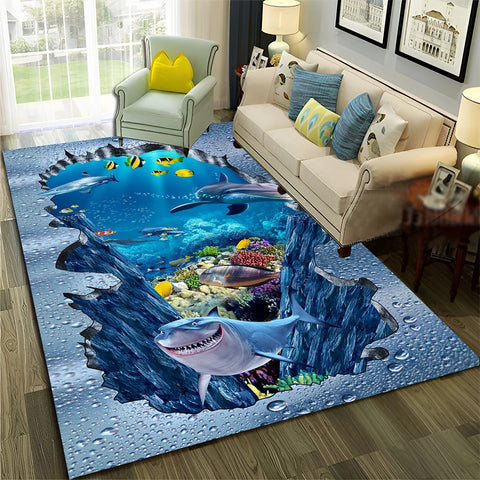Navak Teppich, 3D-Illusion, Vision, Halluzination, HD-Teppich für Zuhause, Wohnzimmer, Schlafzimmer, Sofa, Fußmatte, Dekor, Kinderbereich, Teppich, rutschfeste Bodenmatte