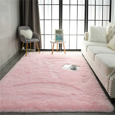 Navak Carpet Superweicher Shaggy-Teppich für Wohnzimmer, Schlafzimmer, flauschiger Plüsch-Teppich für den Innenbereich, pelzige Fußmatten für Kinder, Kinderzimmer, Mädchen, rosa Teppich