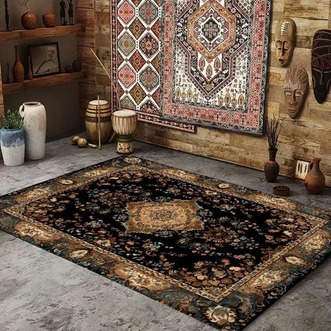 Navak Teppich Persischer Amerikanischer Retro-Teppich Große Fläche Wohnzimmer Dekoration Zuhause Ethnischer Stil Schlafzimmer Teppich Garderobe Lounge Weiche Matte Waschbar