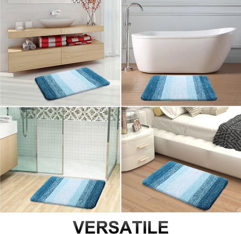 Navak Carpet Kitinjoy Badezimmerteppich, extra weich, saugfähig, Mikrofaser, rutschfest, Plüsch, zottelig, maschinenwaschbar, Badezimmerteppich