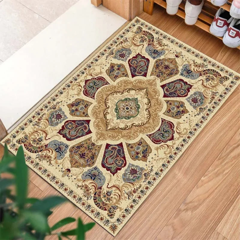 Navak Teppich, rutschfest, waschbar, für Küche, Waschküche, Retro-Muster, Flur, Eingangstürmatte