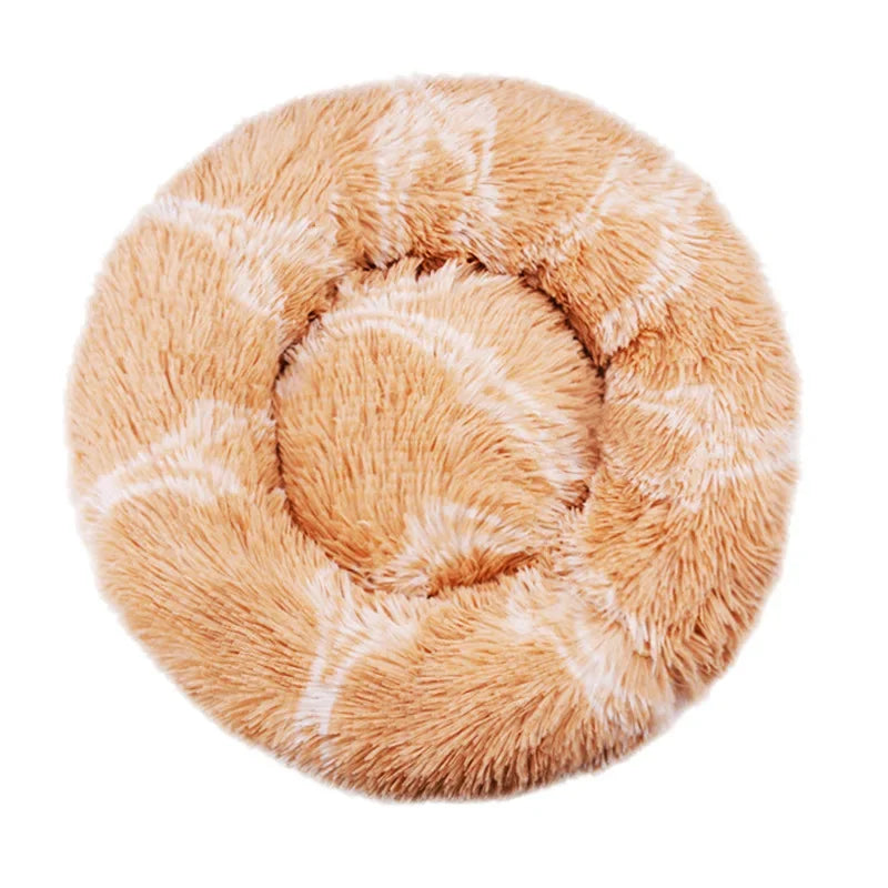 Navak Carpet 40–90 cm, rundes Haustierbett für große Hunde, superweiches Katzenbett, langes Plüsch-Hundehaus für mittelgroße Hunde, warmes Winterschlafbett