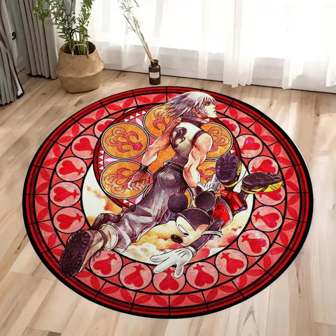 Navak Carpet Daily Picks Kingdom Hearts Cartoon Area Rug Round Floor Mat Living Room Carpet Bathroom Kitchen Rugs Doormat Non-slip Floor Mat