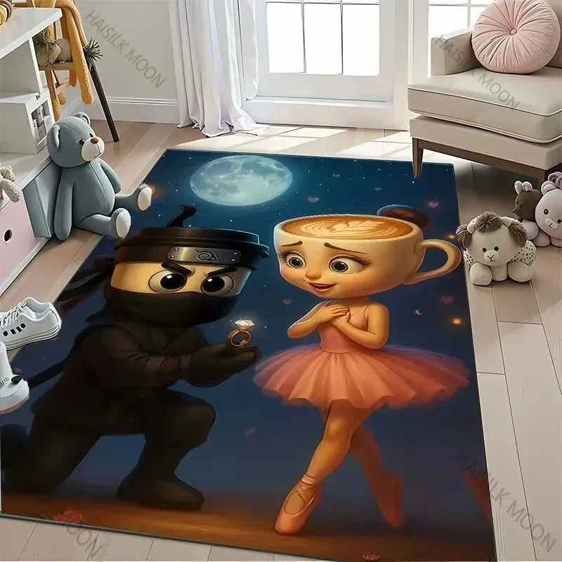 Navak Carpet Daily Picks Erstellt virtuelle Kreaturen, italienischer Brainrot-Cartoon-Teppich, für Wohnzimmer, Schlafzimmer, Nachttisch, Badezimmer, Bodenmatte, Heimteppich, Geschenk