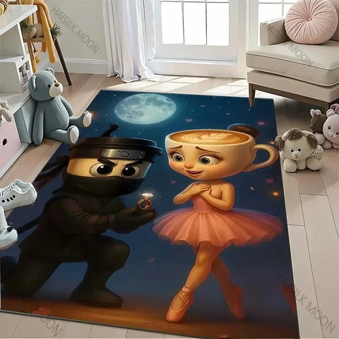 Navak Carpet Daily Picks Erstellt virtuelle Kreaturen, italienischer Brainrot-Cartoon-Teppich, für Wohnzimmer, Schlafzimmer, Nachttisch, Badezimmer, Bodenmatte, Heimteppich, Geschenk