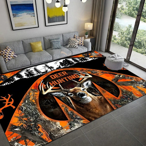 Navak Teppich 15 Größen Flagge Hirsch Muster Teppich Teppich für Wohnzimmer Badezimmer Matte Kreative Fußmatte Teppich für Schlafzimmer Wohnkultur Alfombras Cool