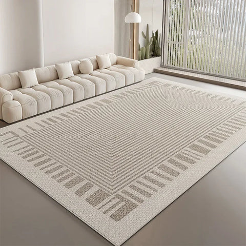 Navak Carpet Exclusive Picks Cremefarbener Schlafzimmerteppich, schlichter Bett-/Tischkissenteppich, leichter Luxus-Wohnzimmerteppich, komplettes Sofa, Kaffee, Heimdekoration