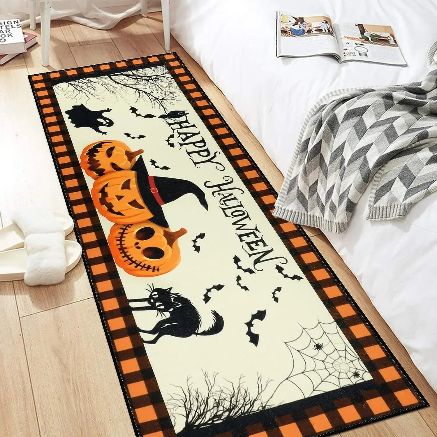 Navak Teppich Halloween Horror Kürbis Küche Flur Balkon Teppiche Wohnkultur Schlafzimmer Nachttisch Fußmatte Badezimmer Waschküche Anti-Rutsch-Matte