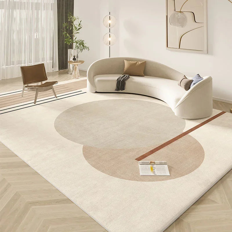 Navak Teppich, Wohnzimmerdekoration im Wabi-Sabi-Stil, Plüschteppich, leichte Luxusteppiche für Schlafzimmer, flauschig, weich, dick, waschbare Bodenmatte