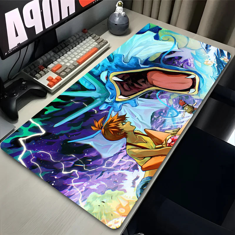 Navak Carpet Huge Waves Japan Anime Mouse Pad Laptop G-gyarados Red Sun Clouds Mousepad PC P-pokemons Keyboard Rug XXL Desk Mat Gaming Carpet