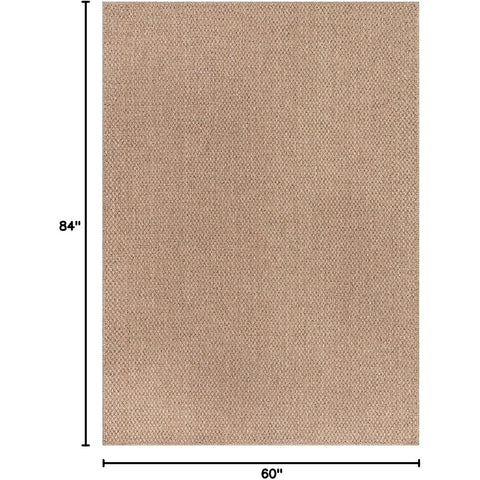 Navak Carpet Easy Jute-Teppich, 5 x 7, Naturfarben, für drinnen und draußen, Bauernhaus-Teppiche für Wohnzimmer, Terrasse und Küche (5 x 7)