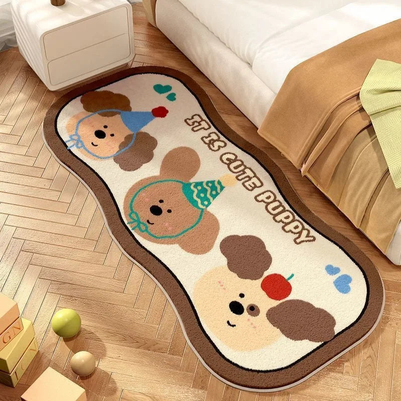 Navak Carpet Retro Carpet Cartoon Dog Shape Floor Mat Dachshund Floor Carpet Anti-slip Living Room Carpet Kitchen Floor Mat Entrance Doormat