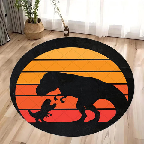 Navak Carpet Daily Picks Disney JURASSIC PARK Dinosaur Round Carpet Non-slip Rugs for Home Living Room Rug Washable Bedroom Floor Mat Gift