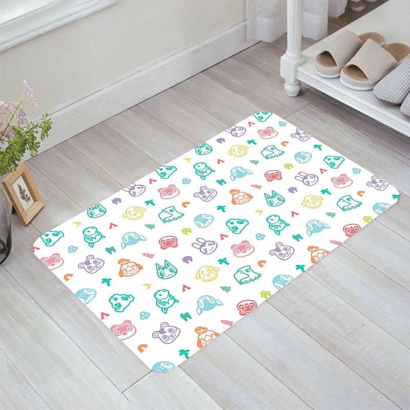 Navak Teppich Animal C-Crossing Game Bodenmatte Home Teppich Eingang des Hauses Zimmer Teppiche Teppiche Balkon Küche Teppich Fuß Fußmatte Türmatten Bad