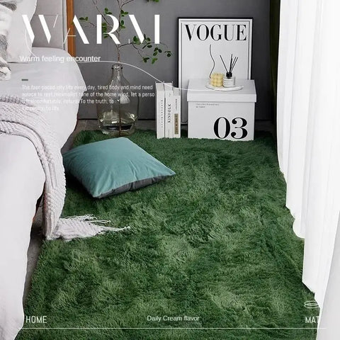 Navak Carpet Exclusive Picks Seidenwollteppiche Luxuriöser grüner Teppich Schlafzimmer voller nordischer Ins Wohnzimmer Couchtisch Nachttisch Mädchenzimmer