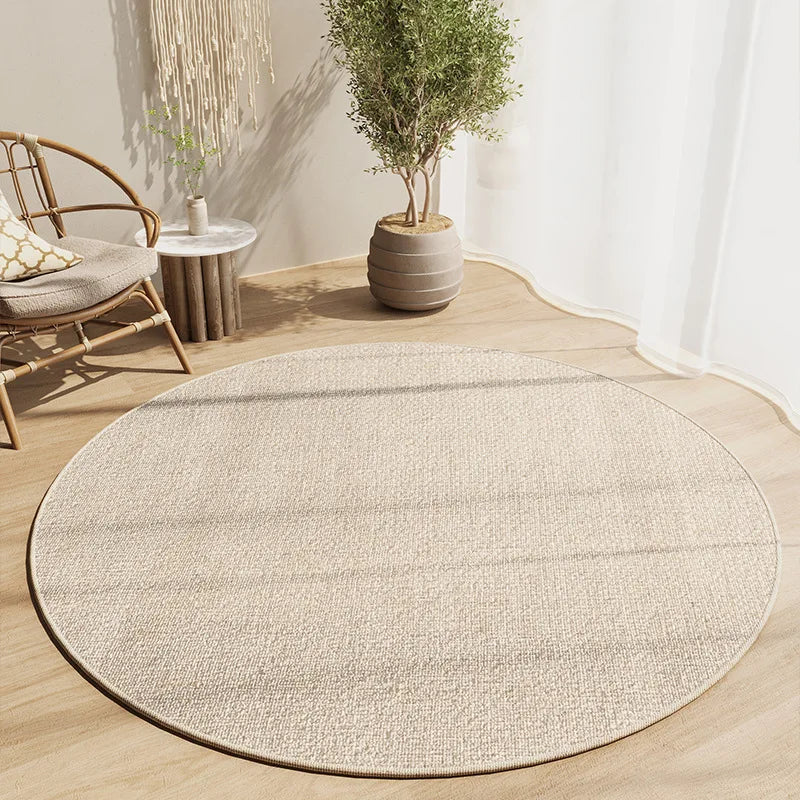Navak Teppich, weicher Kaschmir-Imitat, runder Teppich für Schlafzimmer, Wohnzimmer, Arbeitszimmer, rutschfest, leicht zu reinigen, minimalistischer Nachttisch, Teppichmatte, Bodendekor