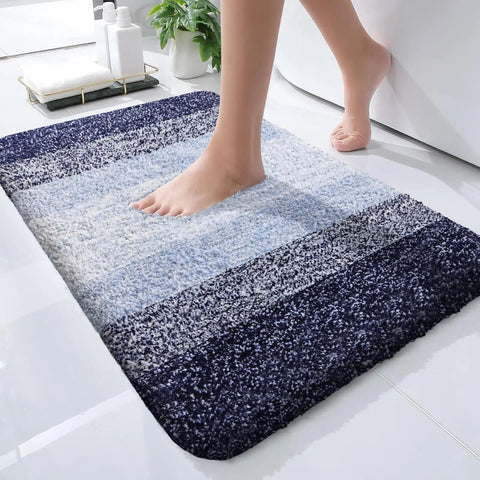 Navak Carpet Kitinjoy Badezimmerteppich, extra weich, saugfähig, Mikrofaser, rutschfest, Plüsch, zottelig, maschinenwaschbar, Badezimmerteppich